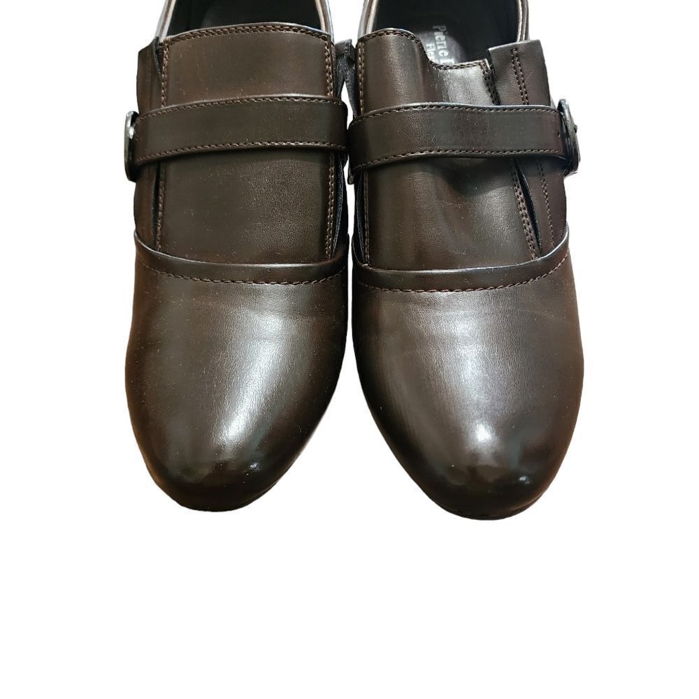 Pierre Dumas brown slip on ankle boots Sz 10 - Picture 3 of 5